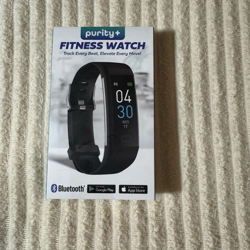 Silver and Black Fitness Watch